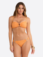 Crochet Ring Bandeau Top in Clementine