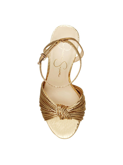 Immie Platform Sandal in Gold Snake