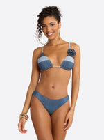 Triangle Bikini Top in Denim Dream