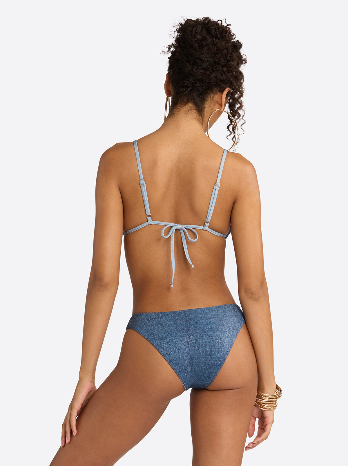 Triangle Bikini Top in Denim Dream
